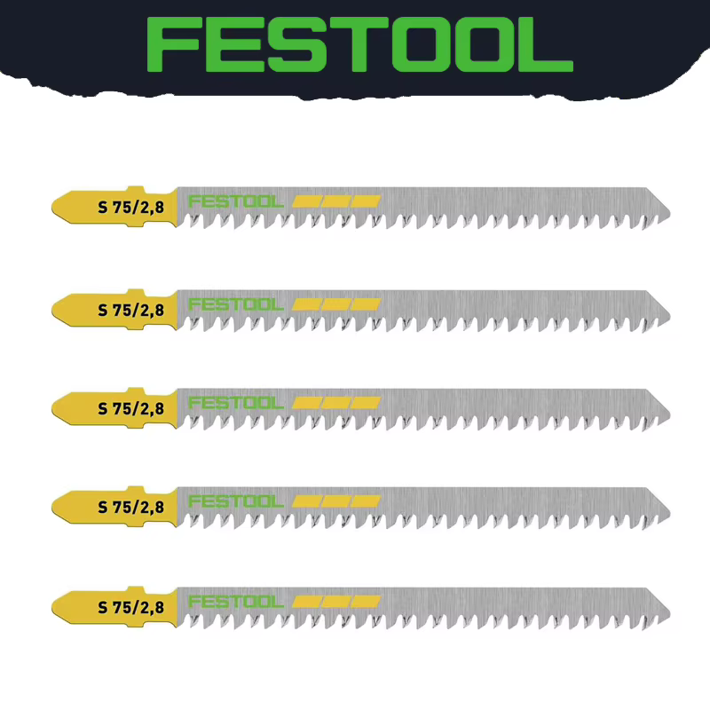 FESTOOL 204260   Lame de scie sauteuse HCS, outil en acier, coupe du bois, coupes très précises, lam