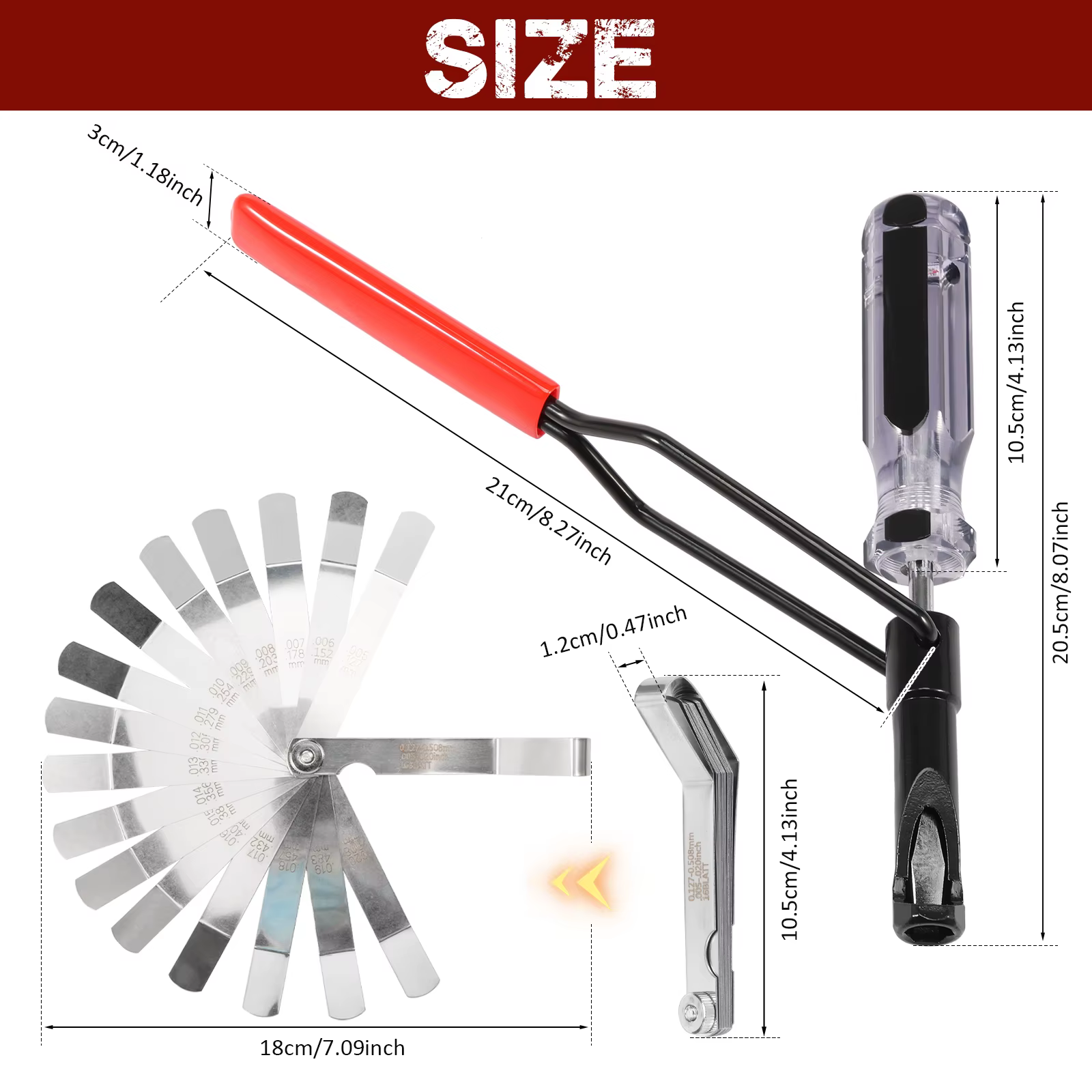 Kit d'outils de réglage de la jauge de jeu de soupape, robuste et facile à utiliser, avec goujon de 