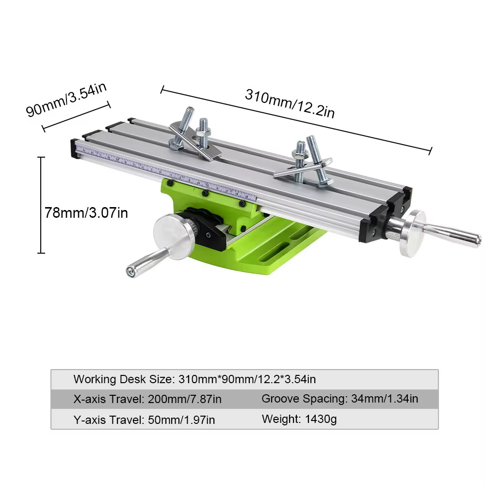 ALLSOcloser BG-6300 Table Composée de Travail Croix Glissière Table de Travail pour Fraisage proposi