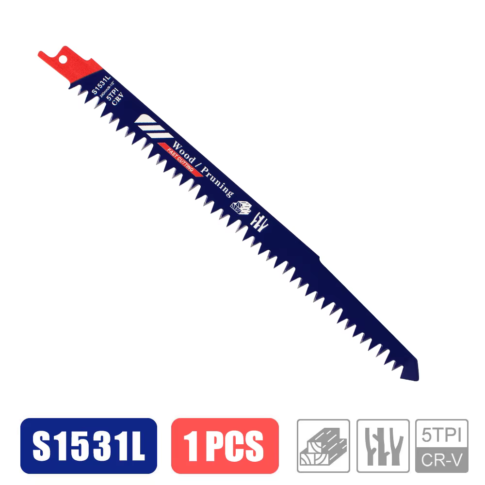 XCAN 1/5 lames de scie sabre S1531L 5TPI HCS 240mm pour le travail du bois, lames de taille-haie mul