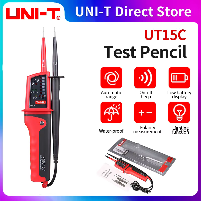 Testeur de tension UNI-T UT15C UT18C UT18D, sondes de détection de tension, voltmètre numérique AC D