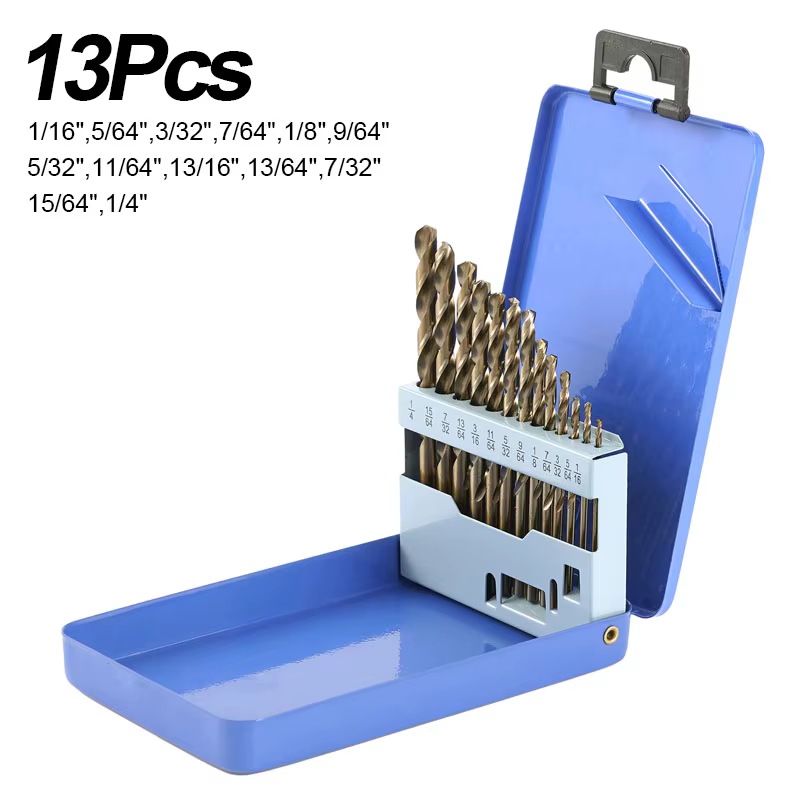 Jeu de forets au cobalt M35 en acier rapide, longueur pour le métal trempé, l'acier inoxydable, le f