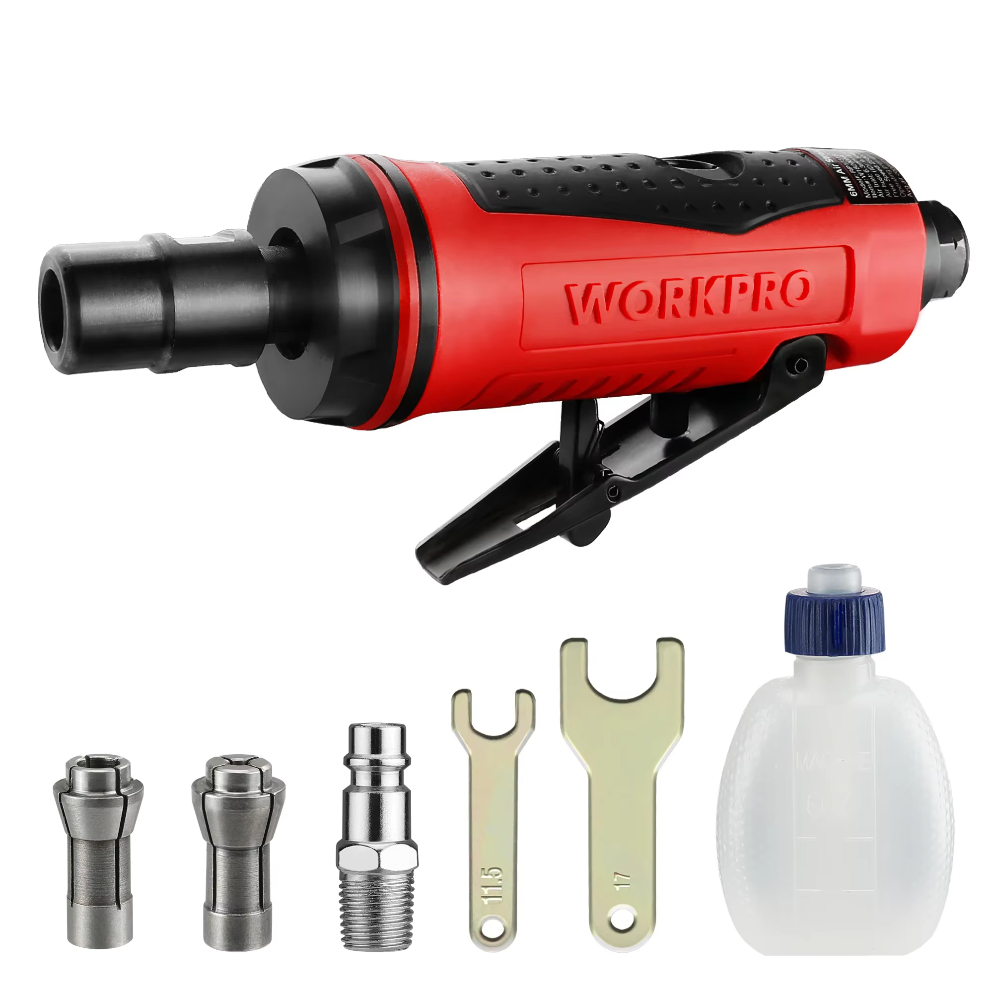 WORKPRO – broyeur à Air, broyeur pneumatique à matrice droite de 1/4 pouces, broyeur à Air pour meul