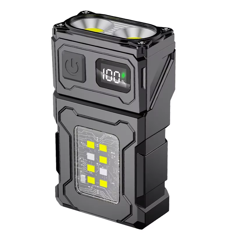 Lampe de poche LED multifonctionnelle à Angle réglable, Mini lampe de travail d'extérieur, aimant Po