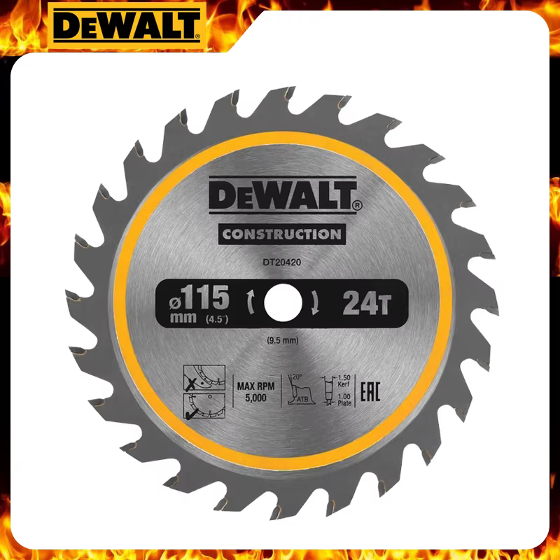 DEWALT DT20420 lame de scie circulaire sans fil encadrement 115mm x 9.5mm 24T menuiserie professionn