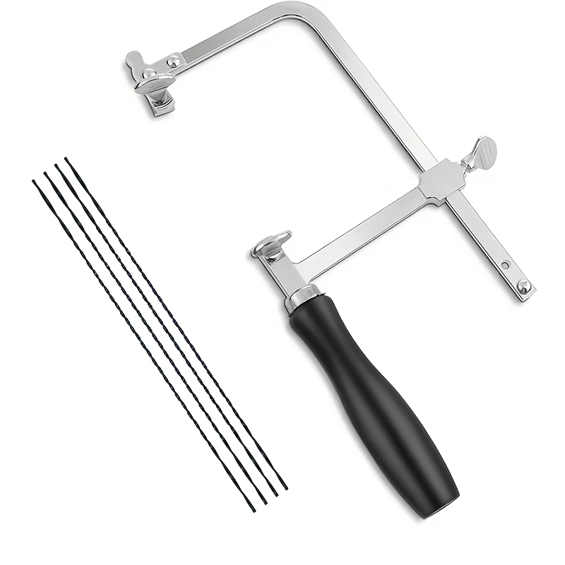 Kit de scies de bijoutier professionnel avec cadre de scie, lames réglables, pince de serrage pour b
