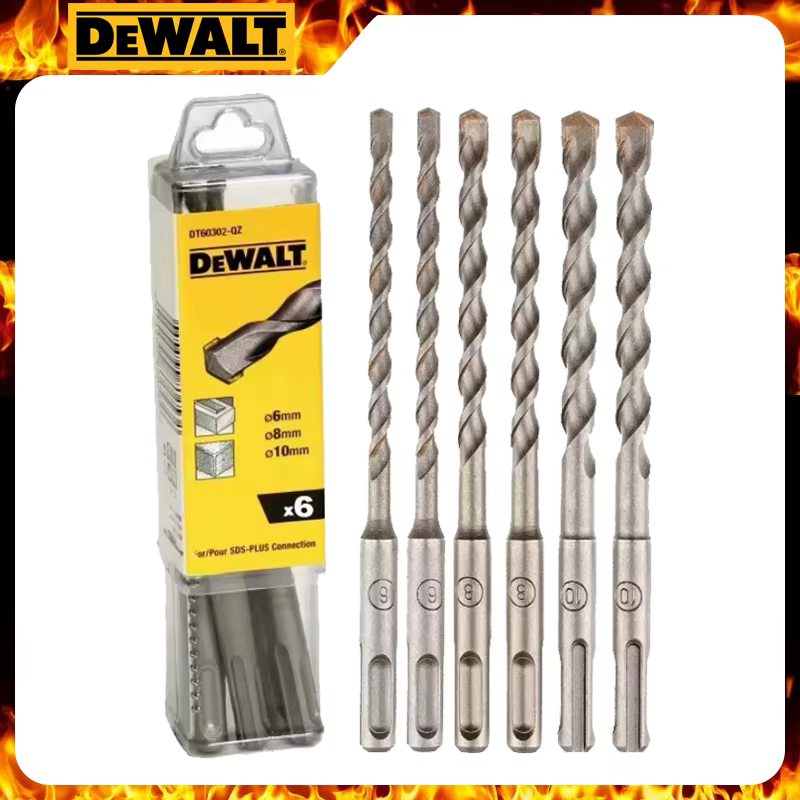 DEWALT DT60302 SDS Plus perceuses 6 pièces ensemble 6MM 8MM 10MM marteau électrique peu antidérapant
