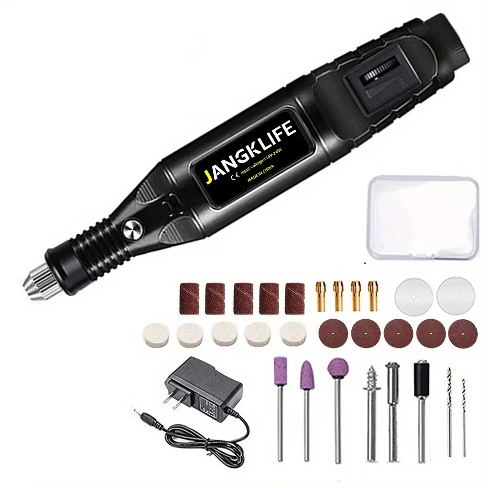 JANGKLIFE 110V 220V outils électriques Mini perceuse électrique meuleuse graveur polisseuse avec Kit
