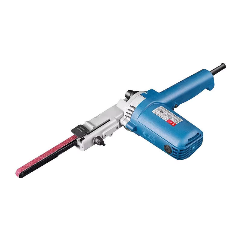 Ponceuse à bande 220V 500W, meuleuse d'angle avec bandes abrasives 9x533mm pour bois et métal, Machi