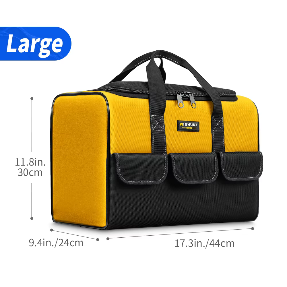 Sac à outils robuste, sac à outils à large ouverture, sac fourre-tout pour divers instruments, élect