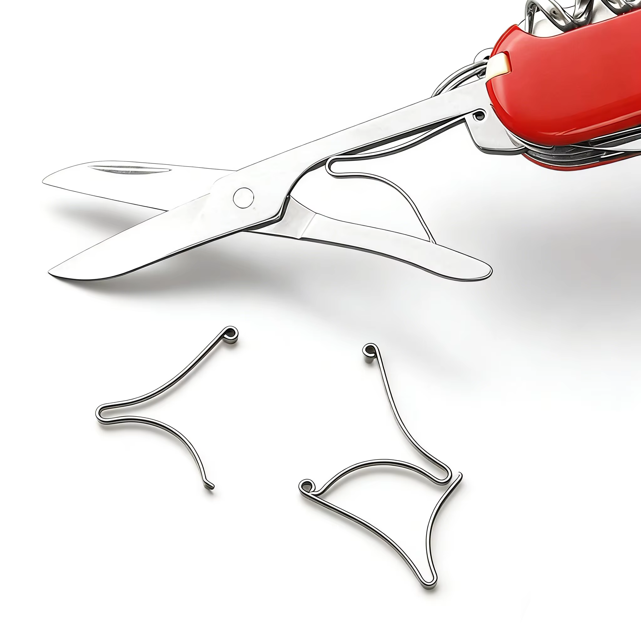 Accessoires pour ciseaux, ressort à clip A.6257, couteau suisse, ressort en acier inoxydable, 2 pièc