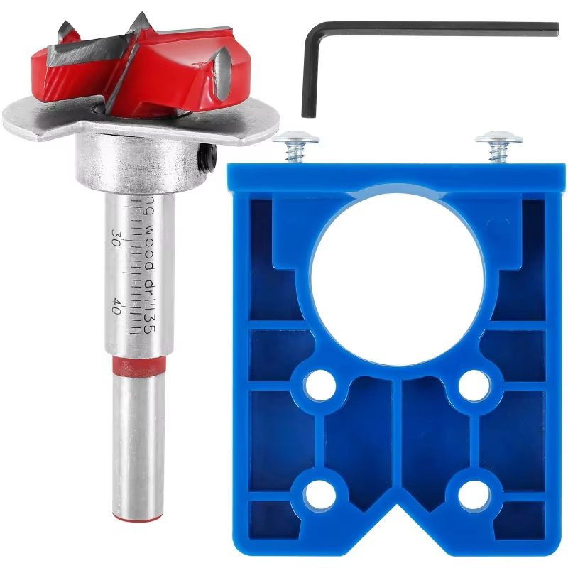 Kit de gabarit de perçage de trous de charnière, Guide de perçage dissimulé de 35mm, outil d'ouvertu