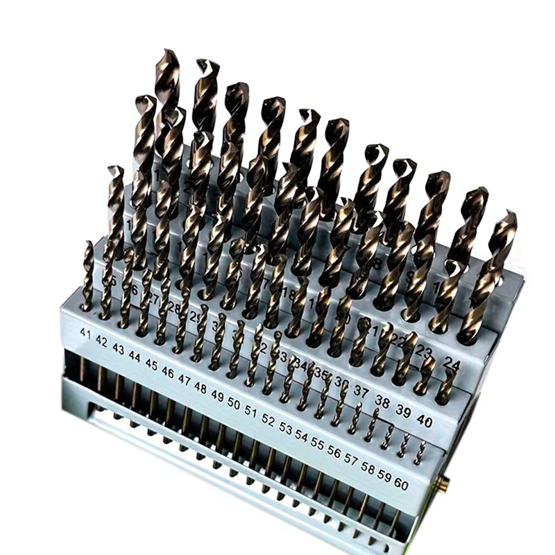Petite perceuse hélicoïdale de qualité industrielle M11K, 60 pièces, boîte de forage à tige ronde en