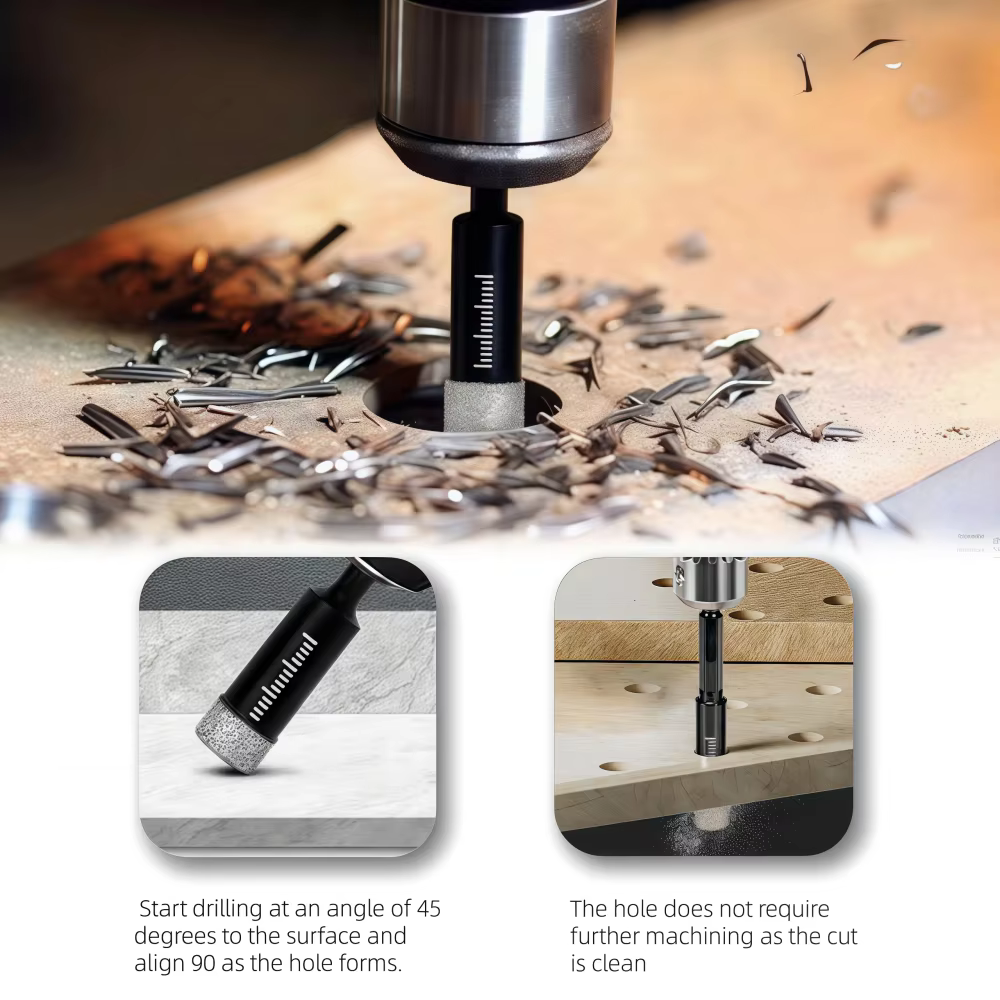 Jeu de forets diamantés secs pour granit, céramique, carrelage en marbre, pierre, verre, matériau du