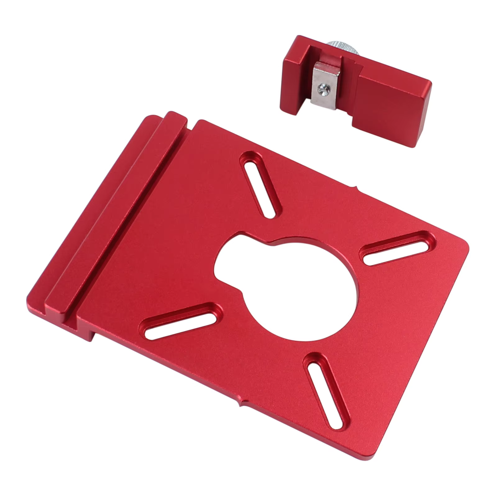 Kit de guide de découpe droite pour routeur, adaptateur en aluminium avec butée pour des coupes parf