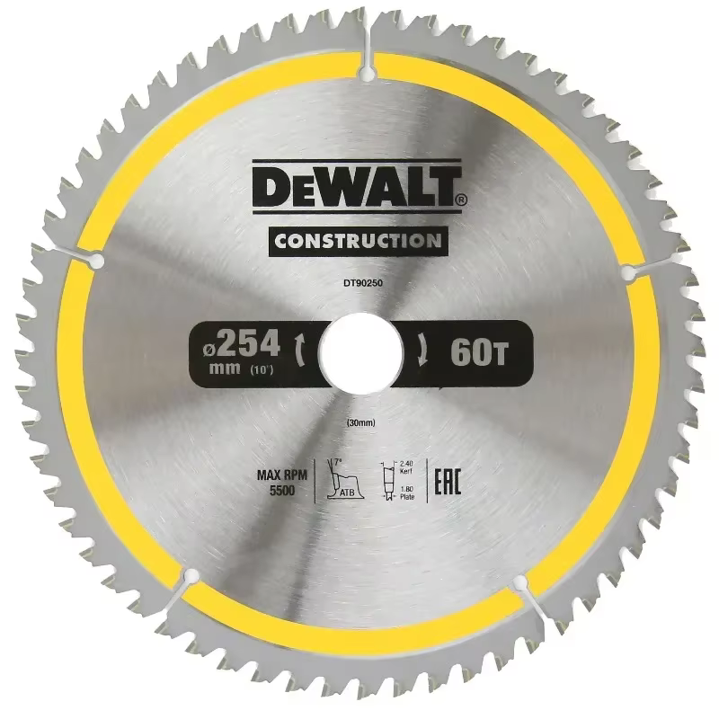 DEobcuT DT90272 DT90250 254MM * 60T/80T Construction Scie Circulaire Lame Accessoires Pour Outils Él