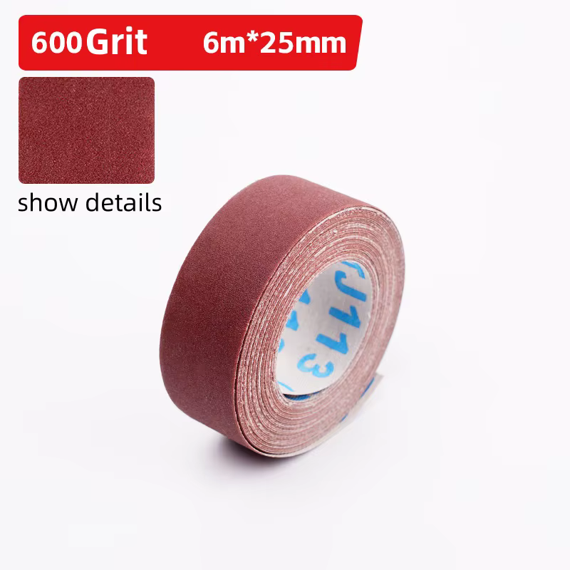 Rouleau de papier de verre de 6M (grain 80/150/320) – Feuilles abrasives en tissu émeri pour ponceus
