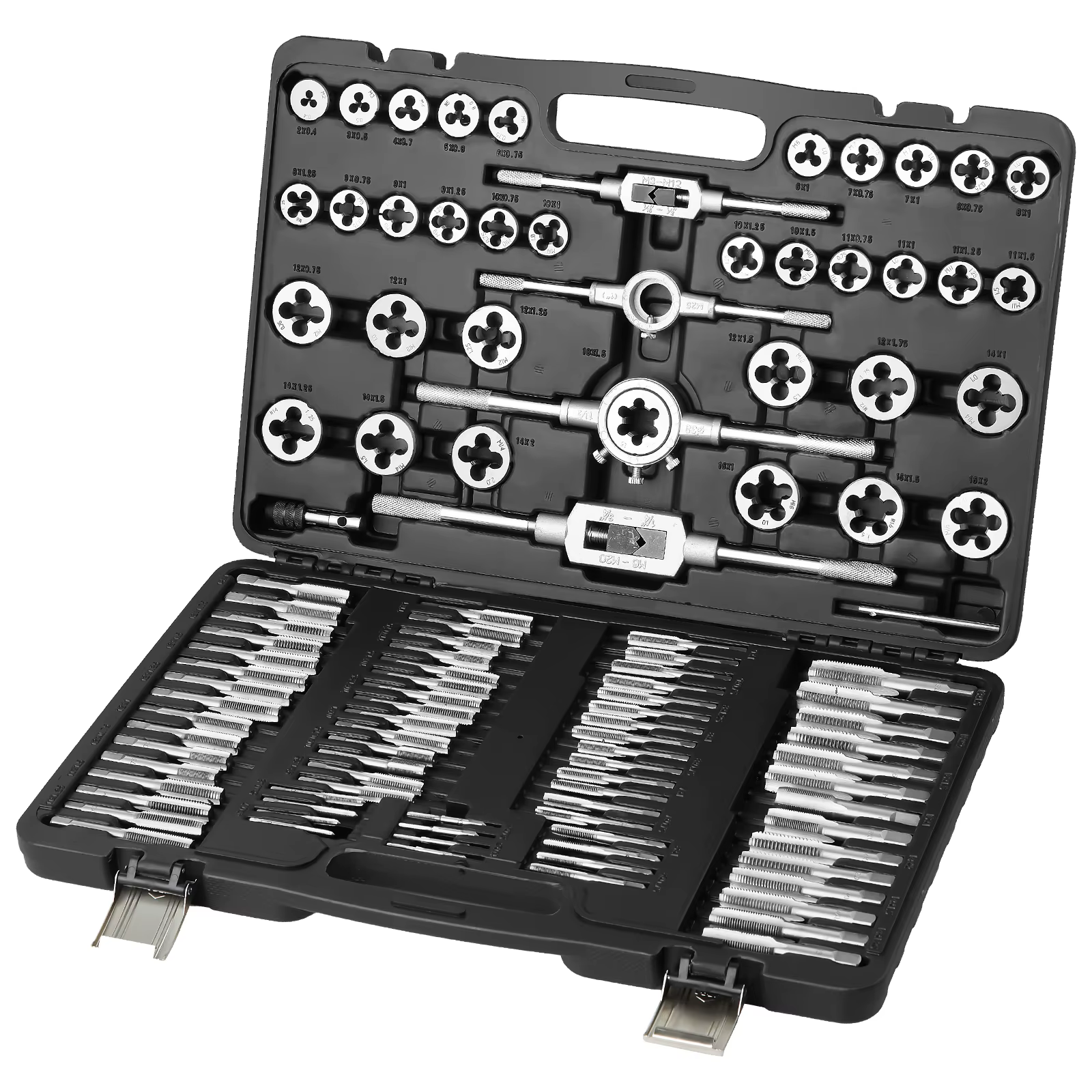 SucceBuy jeu de tarauds et de matrices 40 pièces 60 pièces 80 pièces 110/116 pièces tarauds et matri