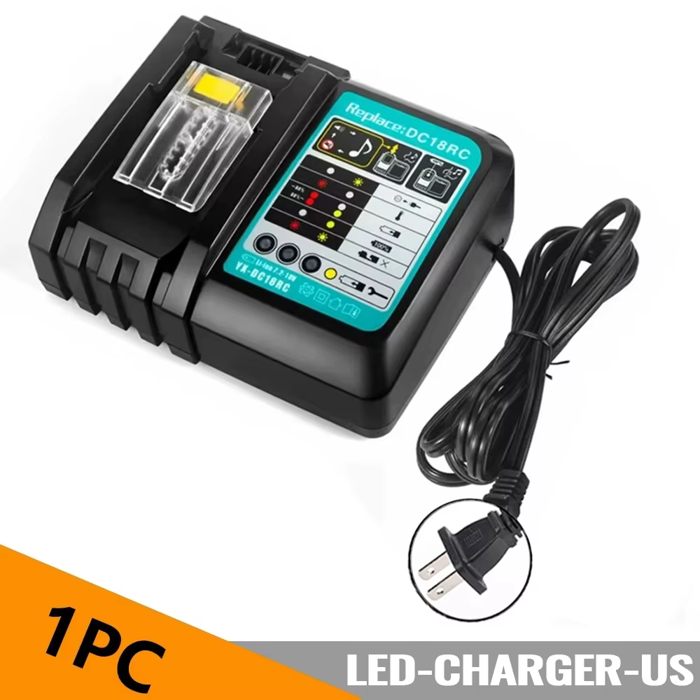 Chargeur de batterie DC18RC pour perceuse Makita 18V, chargeur Li-ion 3A pour Makita 14.4V 18V LXT B