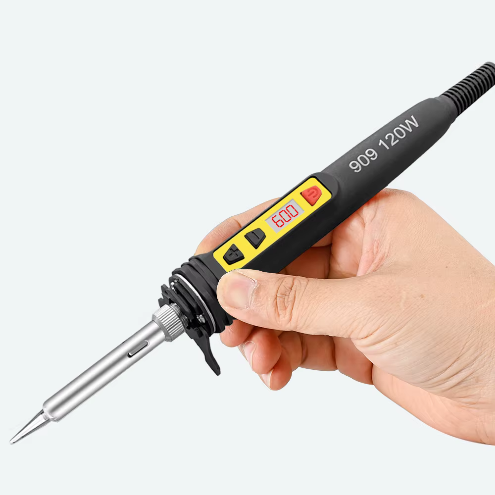 Fer à souder numérique 120W, ensemble d'outils de réparation de fer à souder électrique, double cali