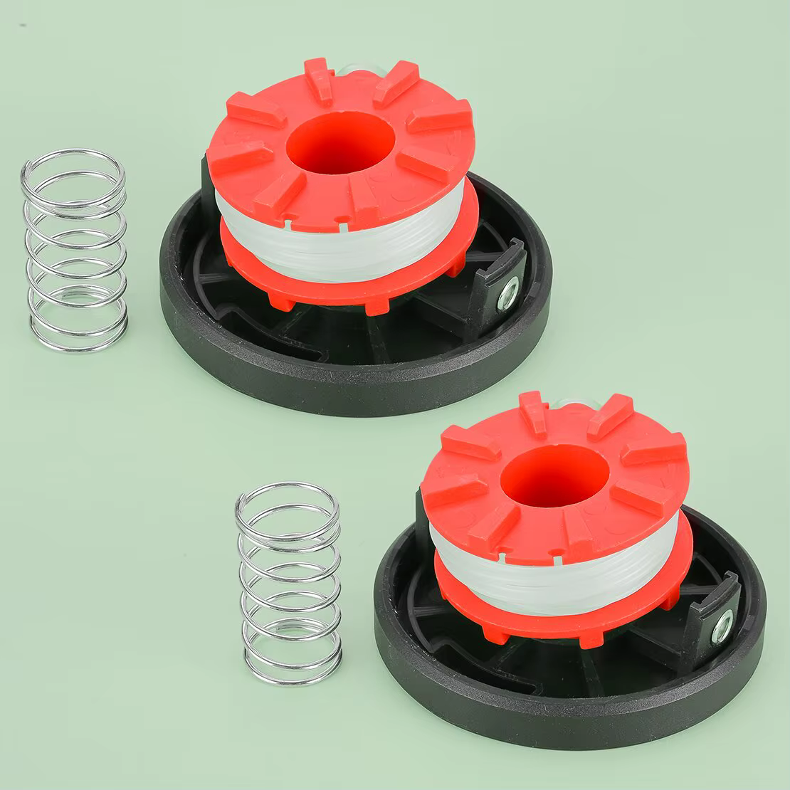 3405096 TLE-01-1 2 ensembles de bobines de fil, de couvercles et de ressorts adaptés pour Einhell CE