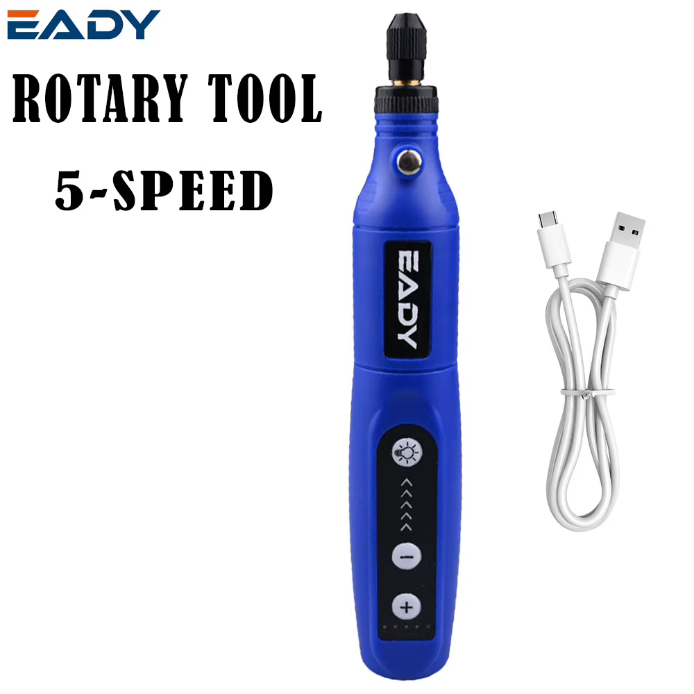 Mini perceuse sans fil, outil rotatif rechargeable à 5 vitesses réglables, ensemble de 1/32/62 pièce