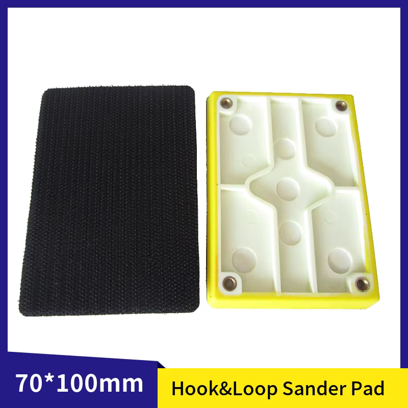 Ponceuse à crochet et boucle 70x100mm, plaque de support, outils abrasifs, pour papier de verre, tra