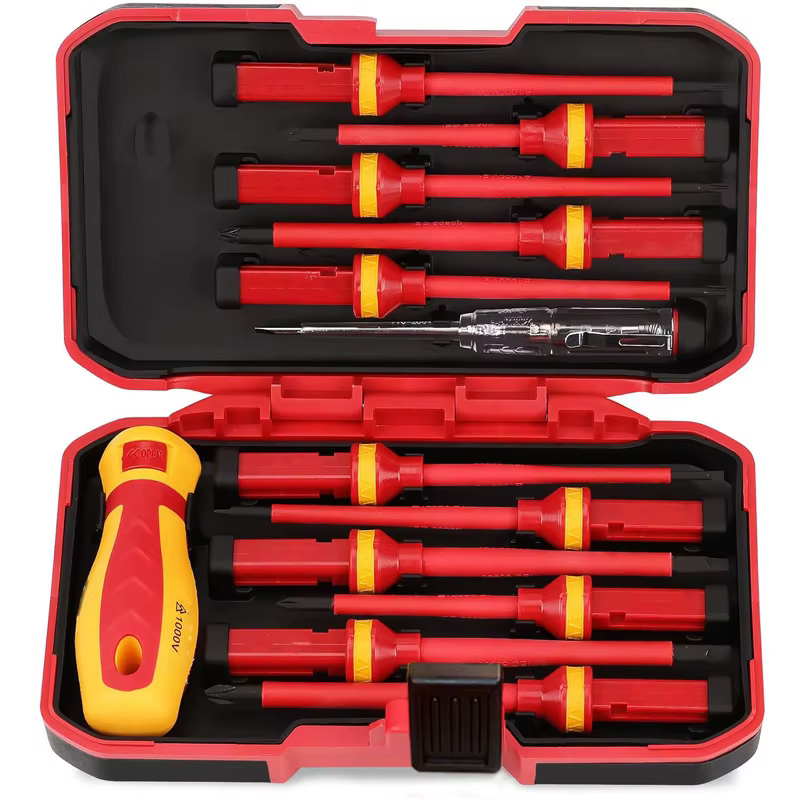 Kit d'outils de réparation pour électricien, 13 pièces, jeu de tournevis isolés VDE modifiables 1000