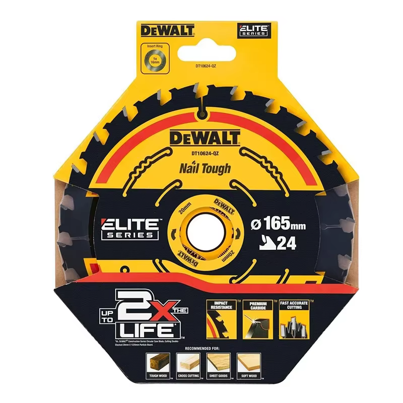 DEWALT – lame de scie circulaire pour bois, série 165/184MM 24/40T DT10397 DT10624 DT10640 DT90257 D
