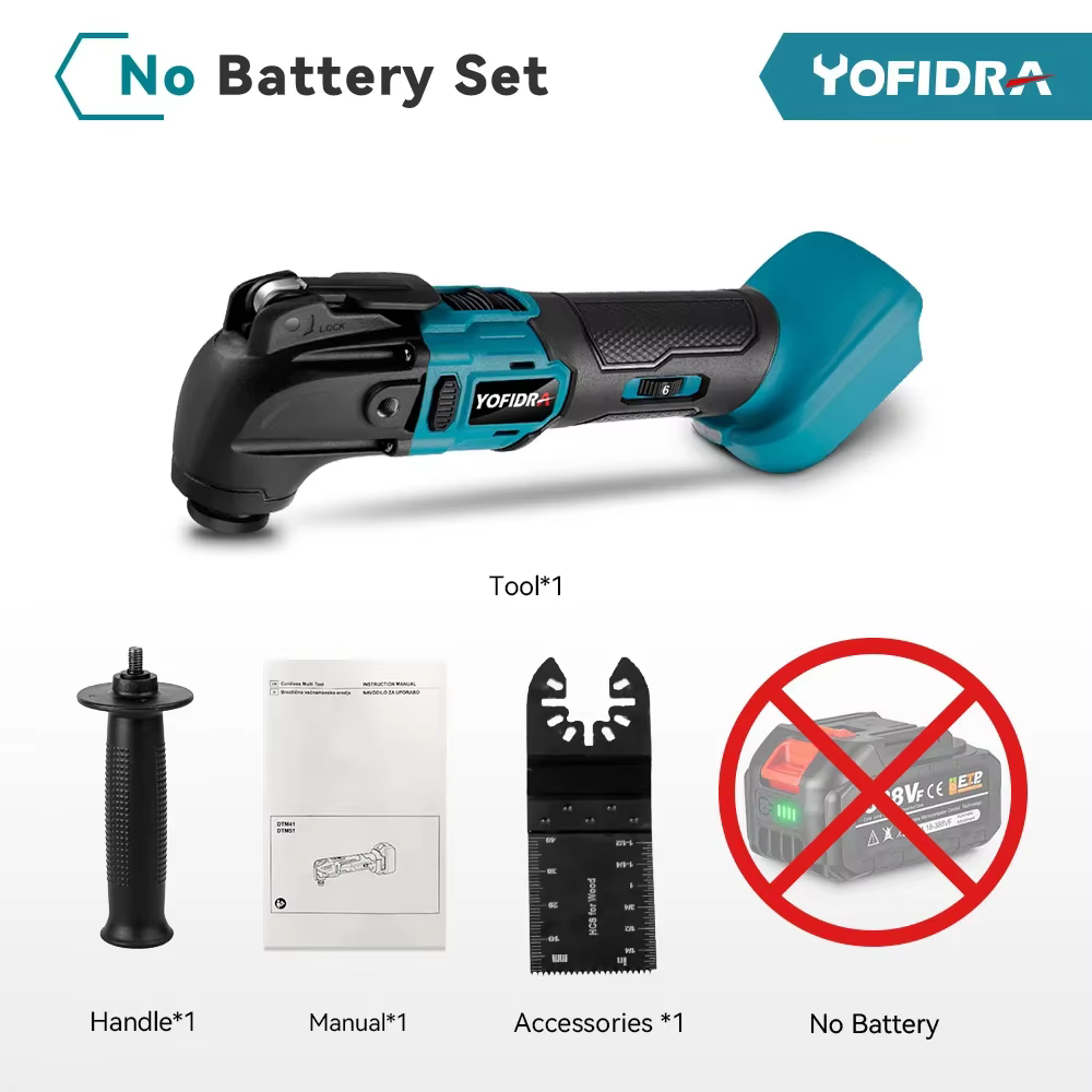 Yofidra – scie électrique multi-outils oscillant sans balais, tondeuse/pelle/découpe/polissage, outi