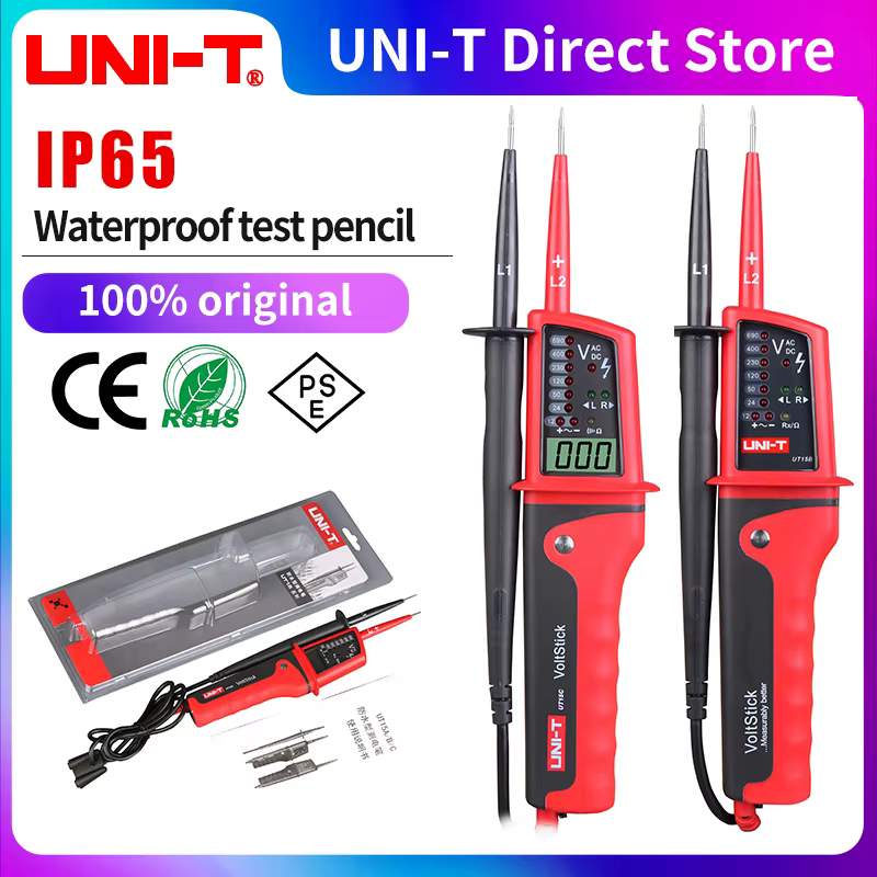 UNI-T testeur de tension UT15C UT18C UT18D sonde Volt indicateur mètre phase séquence continuité ten