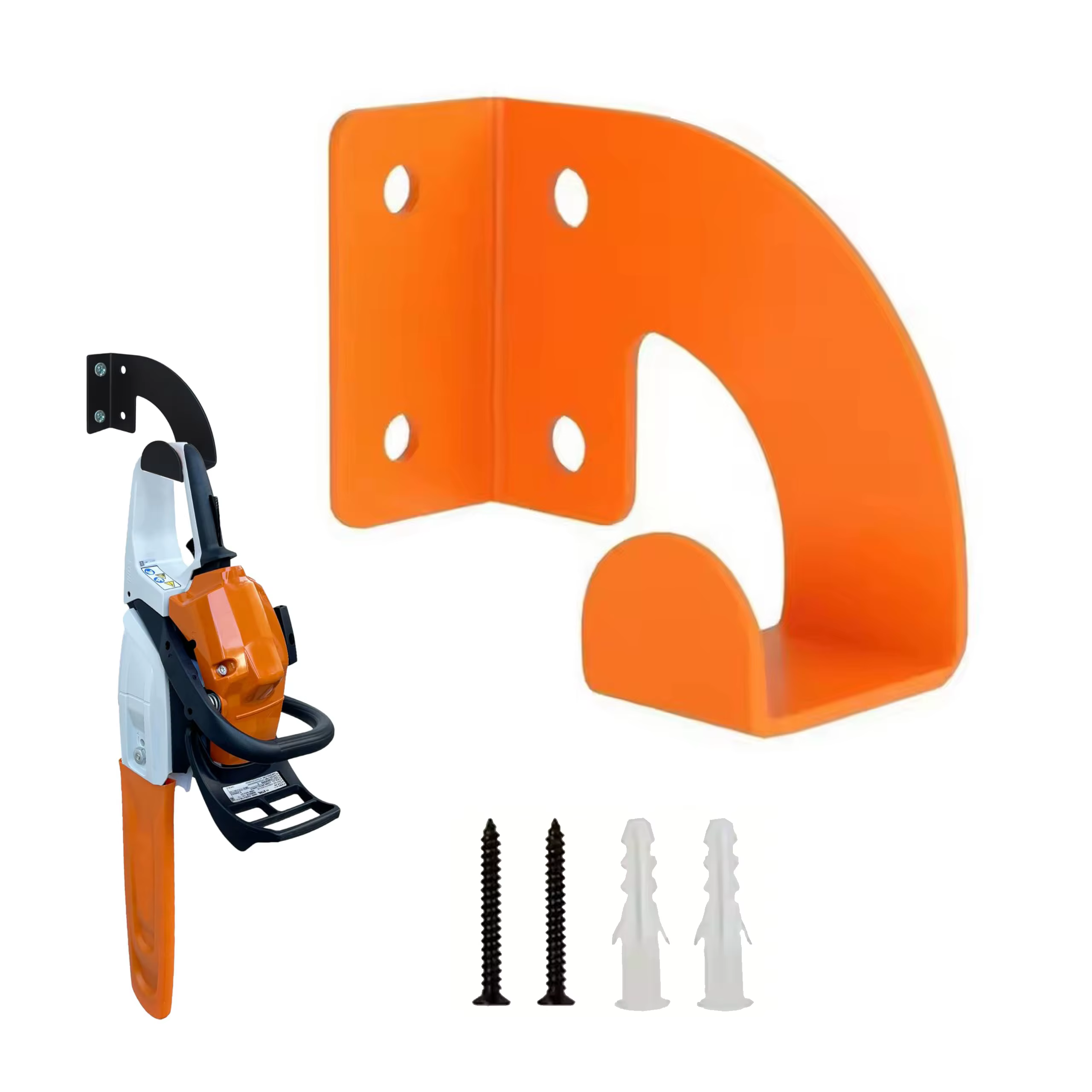 Support mural multifonctionnel robuste pour outils d'atelier, tronçonneuse, pelle, outils de jardin