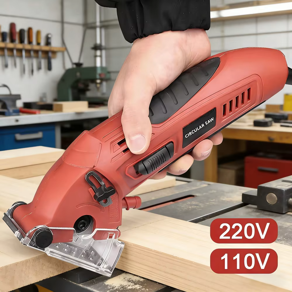 Mini scie circulaire électrique 110V/220V, outil multifonctionnel pour couper les carreaux, le métal