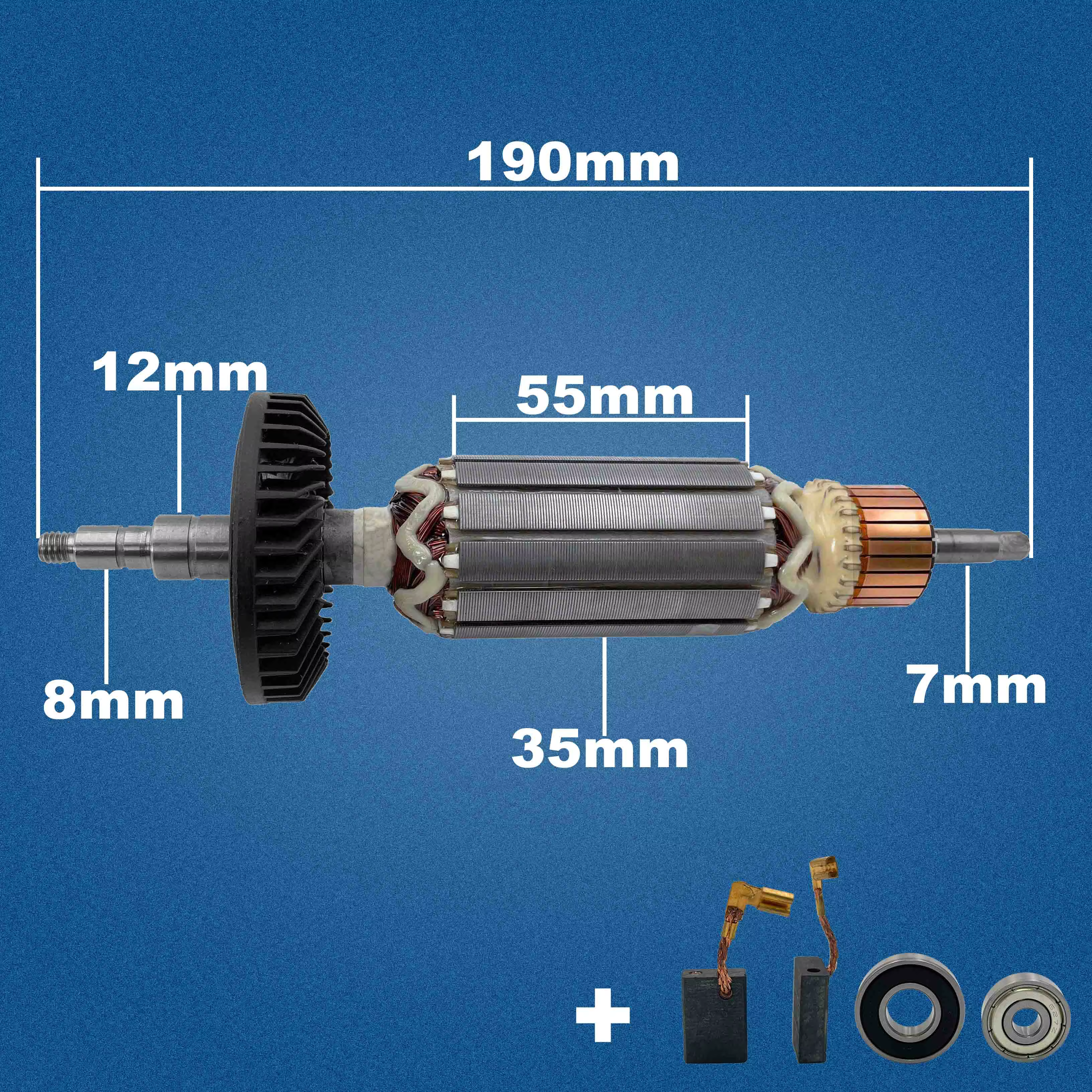 AC 220V 240V 9565C 9565CV Induit Rotor pour MAKITA 9565CVR 9565PC 9565PCV 9564CV Meuleuse Angulaire 