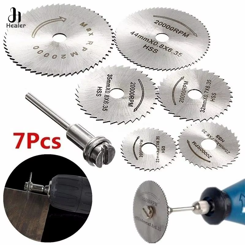 Lames de roue de scie circulaire en métal, Mini lames de scie en acier à haute vitesse avec mandrins