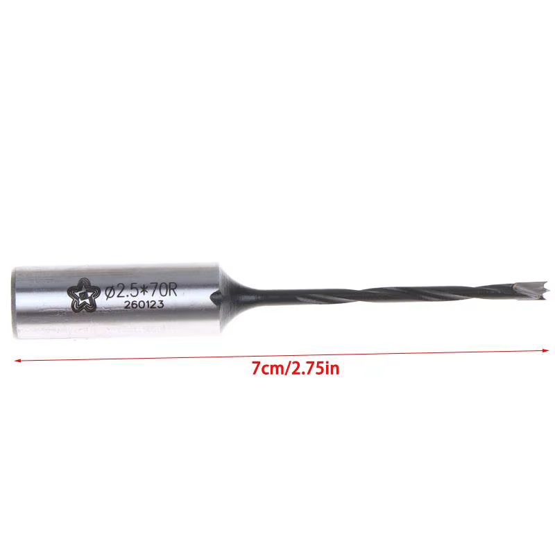 Foret à pointe en carbure de tungstène, 2.5x70mm, tige de 10mm, forets TCT pour le travail du bois,