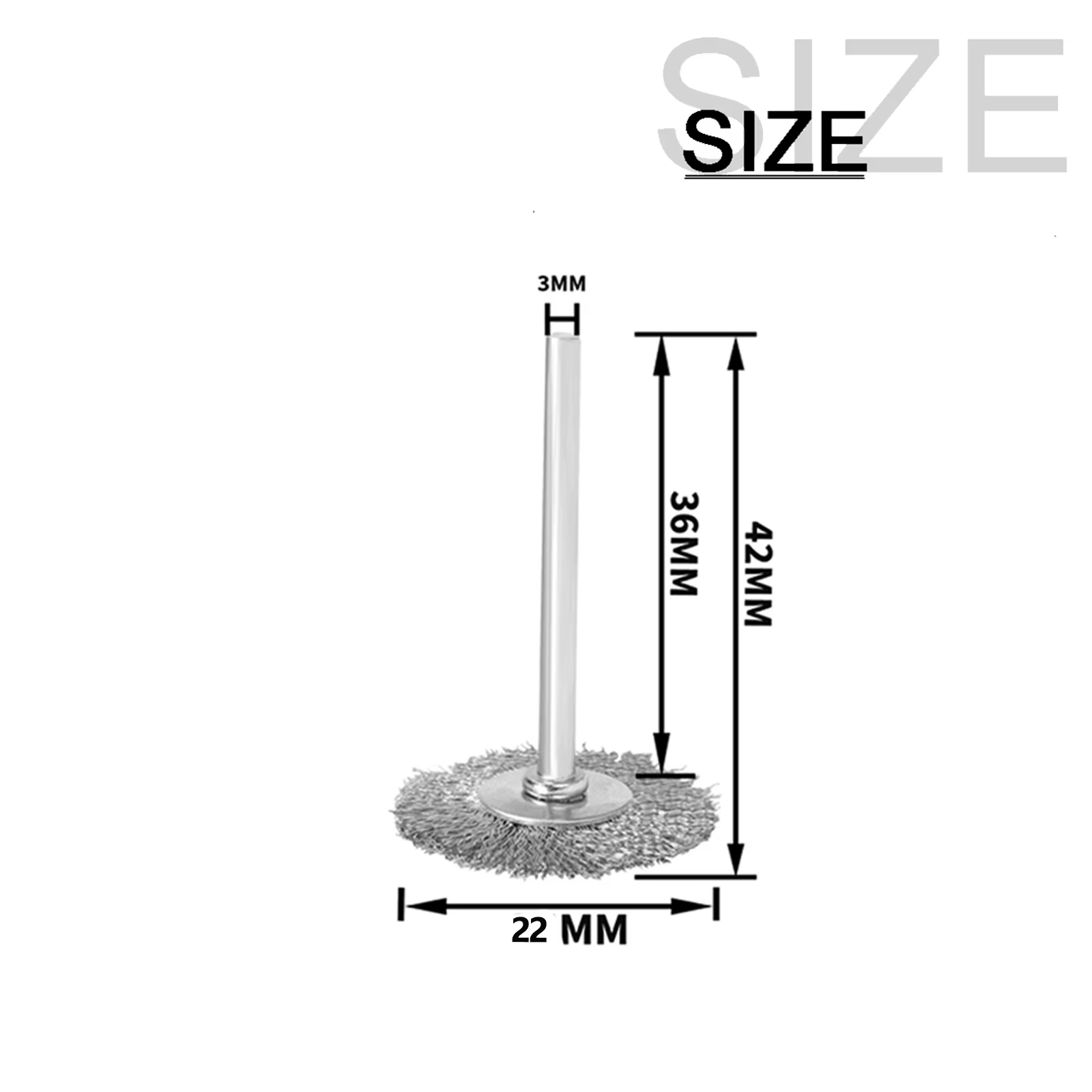 Mini brosse métallique en acier 22/25/40mm, perceuse en forme de T, outil rotatif, brosse de nettoya