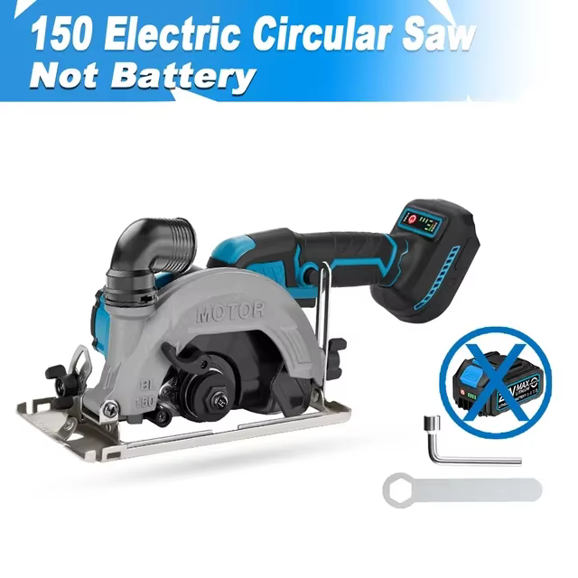 Scie circulaire électrique sans fil sans balais, machine à couper le bois réglable, déterminer le ca
