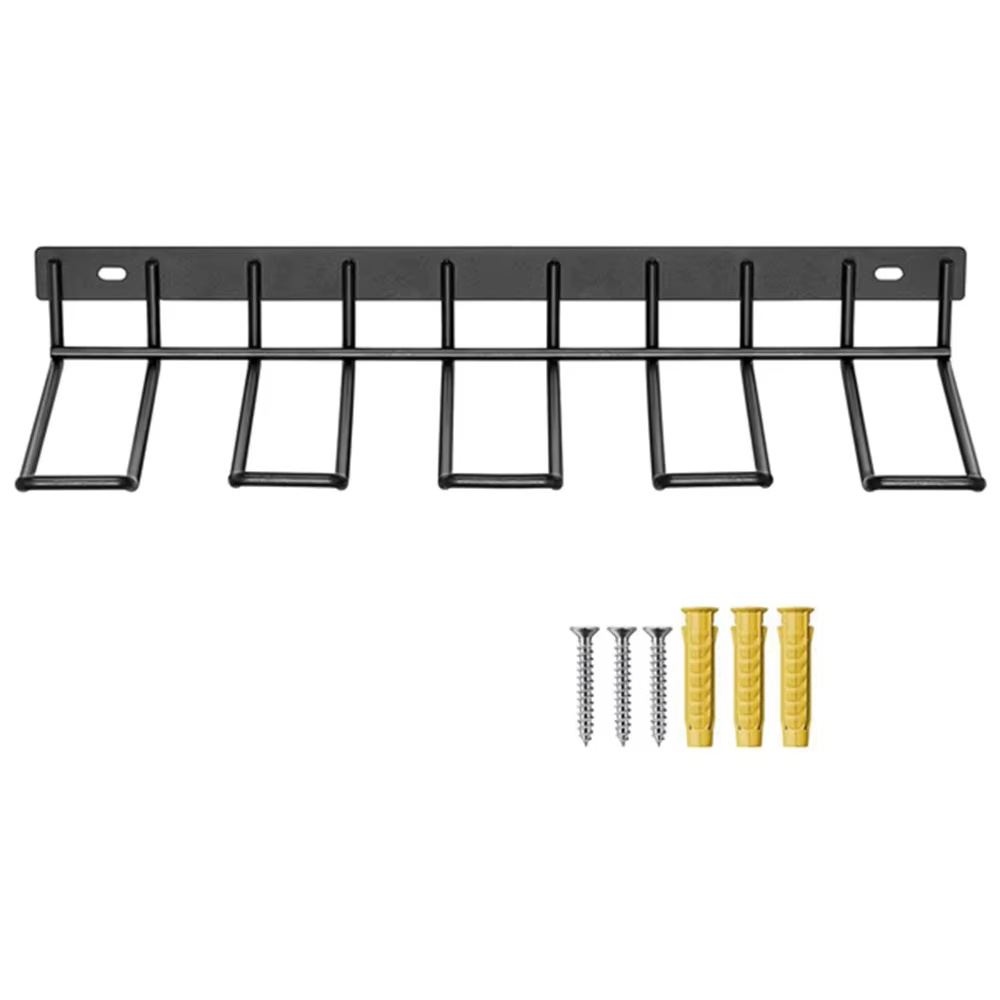 Support de rangement pour outils électriques à main en fer, étagère murale flottante noire, robuste,