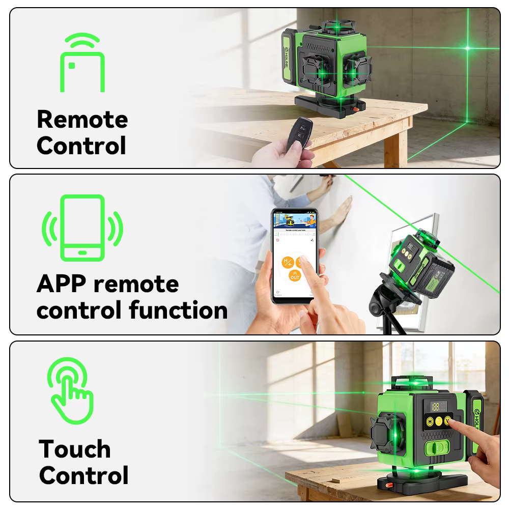 HGLINE 16 lignes niveau Laser APP télécommande niveaux horizontaux verticaux affichage de puissance