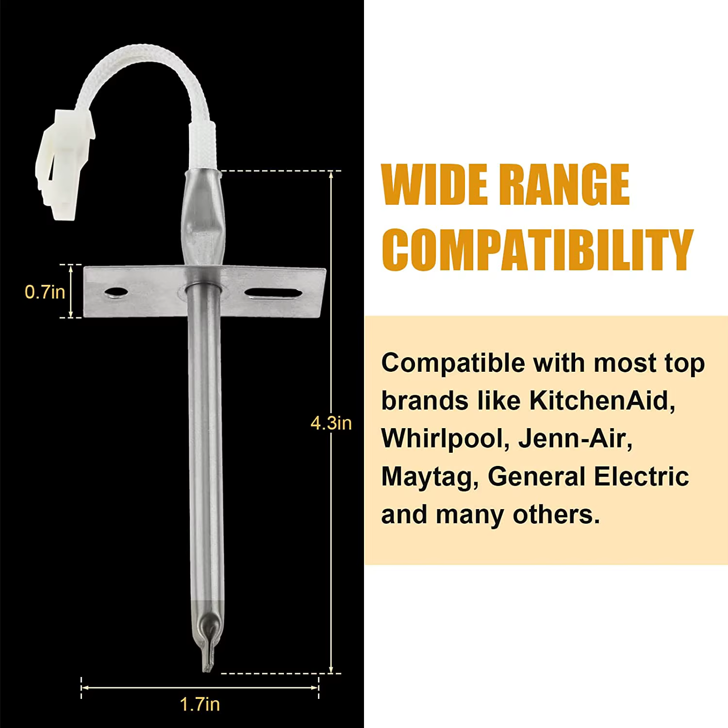Capteur de température de four W10131825, 1 pièce, pour four Whirlpool Maytag KitchenAid, remplaceme