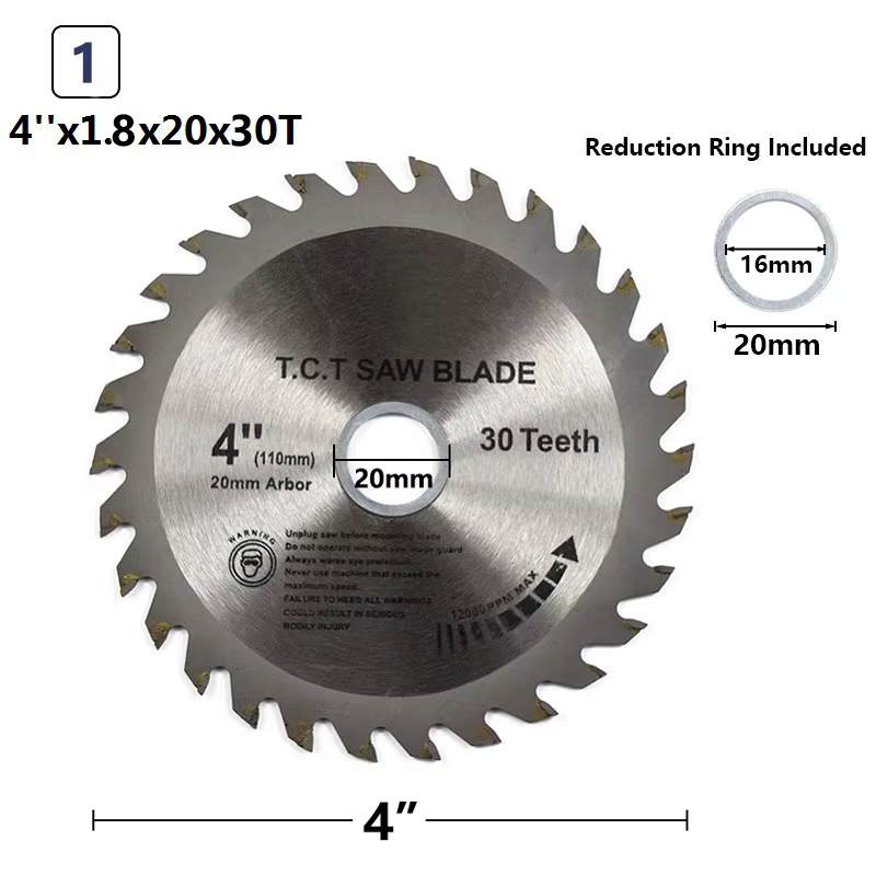XCAN lame de scie 1pc 4 ''6'' 7 ''8'' lame de scie à bois 30/40/60T disque de coupe circulaire pour 