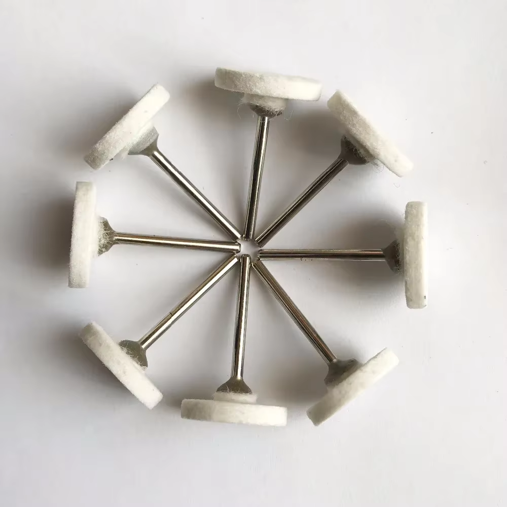 Tête de polissage en feutre en forme de T, 3x25mm, 20 pièces/paquet, outils rotatifs Dremel
