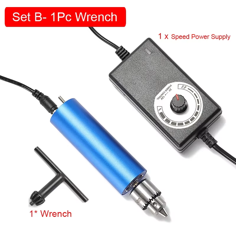 Mini perceuse à main électrique 220V, 105 pièces, avec puissance 0.3-4mm, mandrin 4000-13000 tr/min,