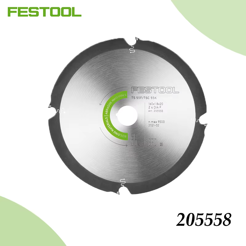 Lame de scie circulaire Festool 205558, 160 mm 4T, pour la coupe de matériaux abrasifs, pour scies p