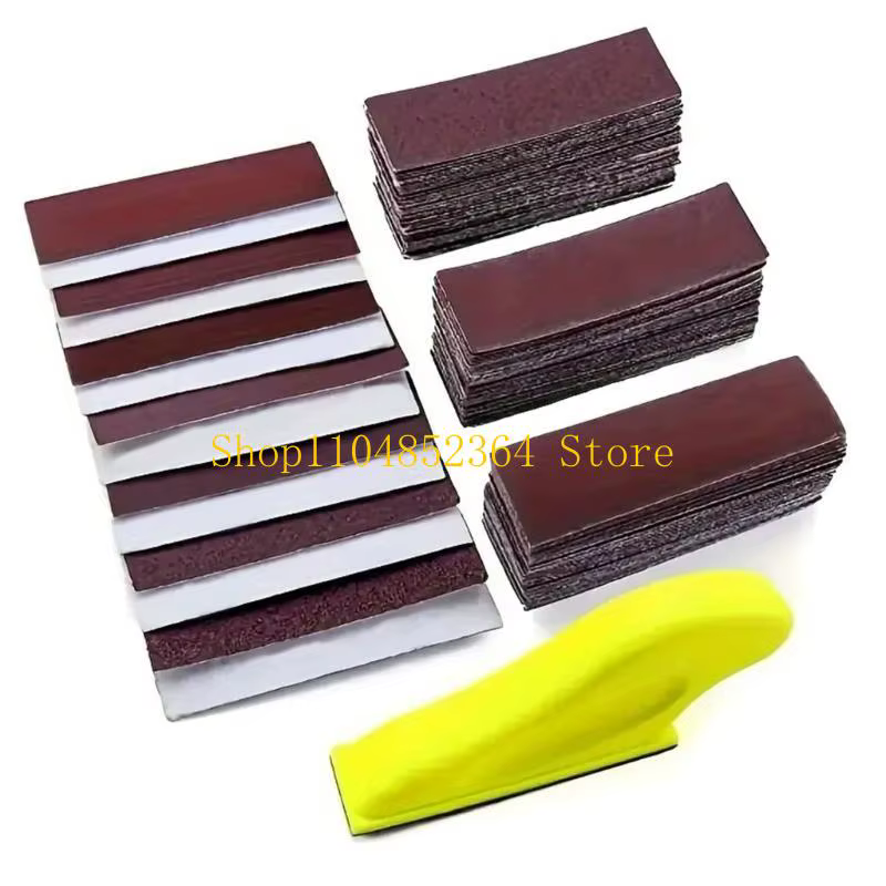 652F petite ponceuse artisanat papier verre ponceuse à doigts pour accessoire polissage paquet 71