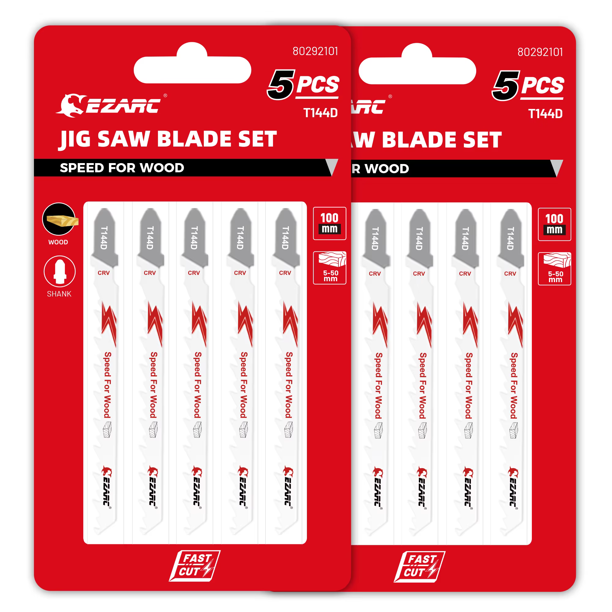 EZARC Lames de scie sauteuse pour coupe rapide du bois, jeu de 10 lames de scie sauteuse, remplaceme