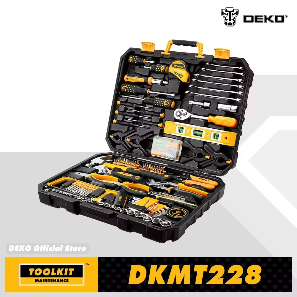 DEKO 228 pièces clé à douille outil de réparation automobile paquet combiné ensemble d'outils mixtes