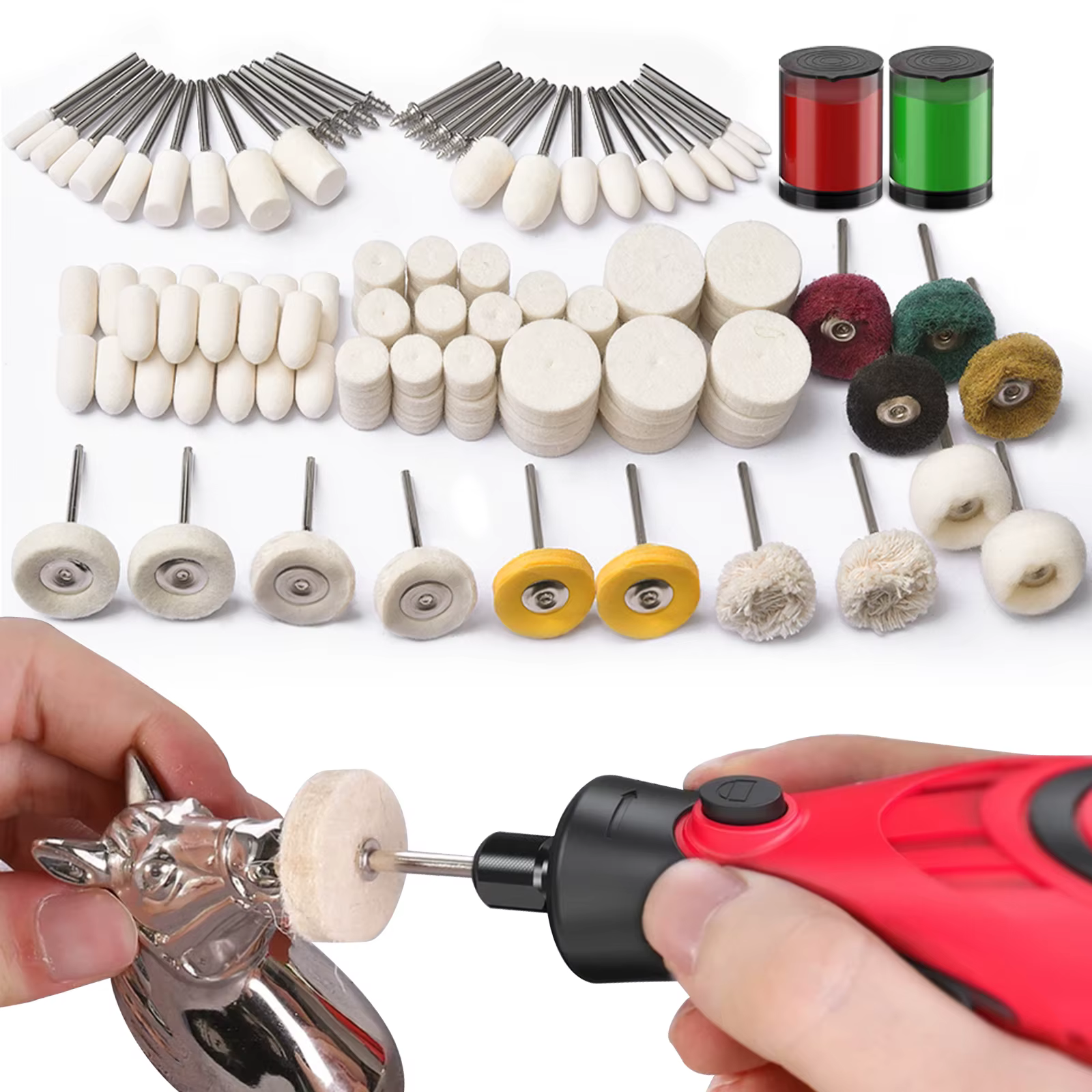 Kit de polissage pour Dremel, roues de polissage abrasives, mèches de polissage pour accessoires d'o