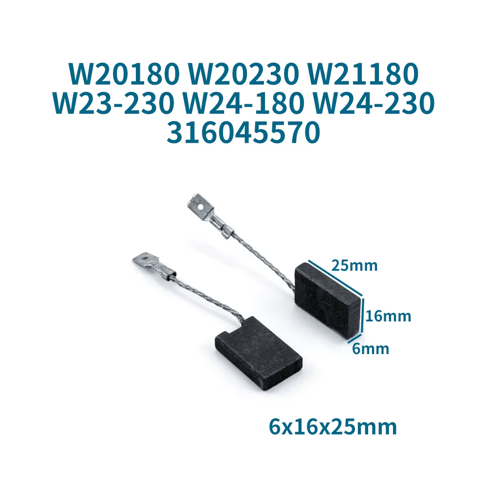 Balais de charbon pour Metabo W20180 W20230 W21180 W23-230 W24-180 W24-230 316045570   Balais de cha
